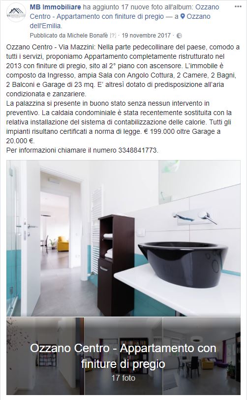 Campagna Facebook Immobiliare - Formato Album