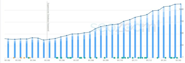 grafico crescita keyword - seozoom