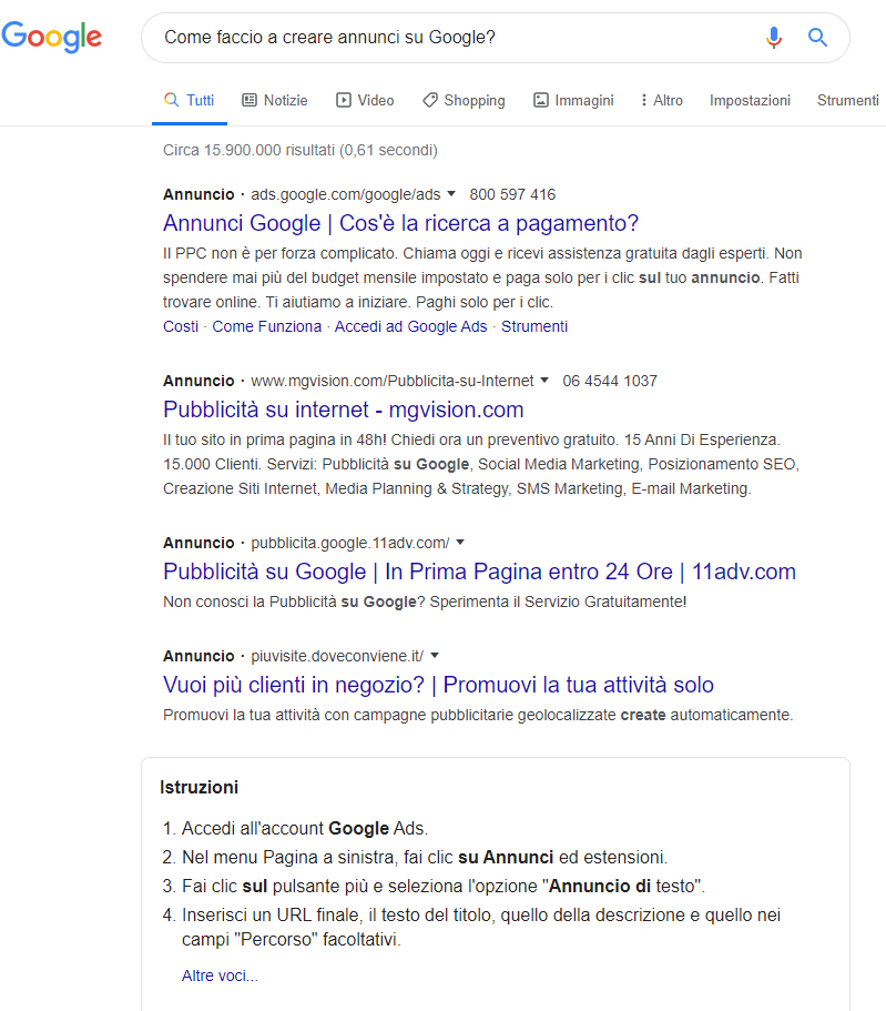 Aggiornamento algoritmo Google - Serp Dati Strutturati