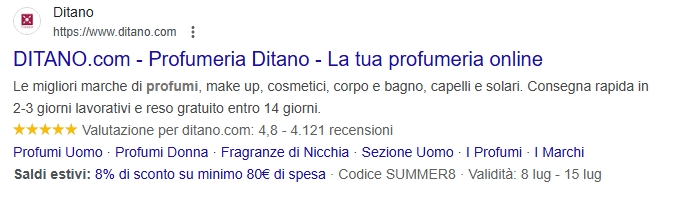 Esempio di estensione per le promozioni