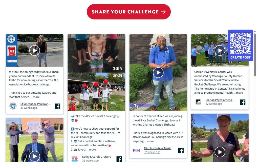 screen di notizie su ice bucket challenge